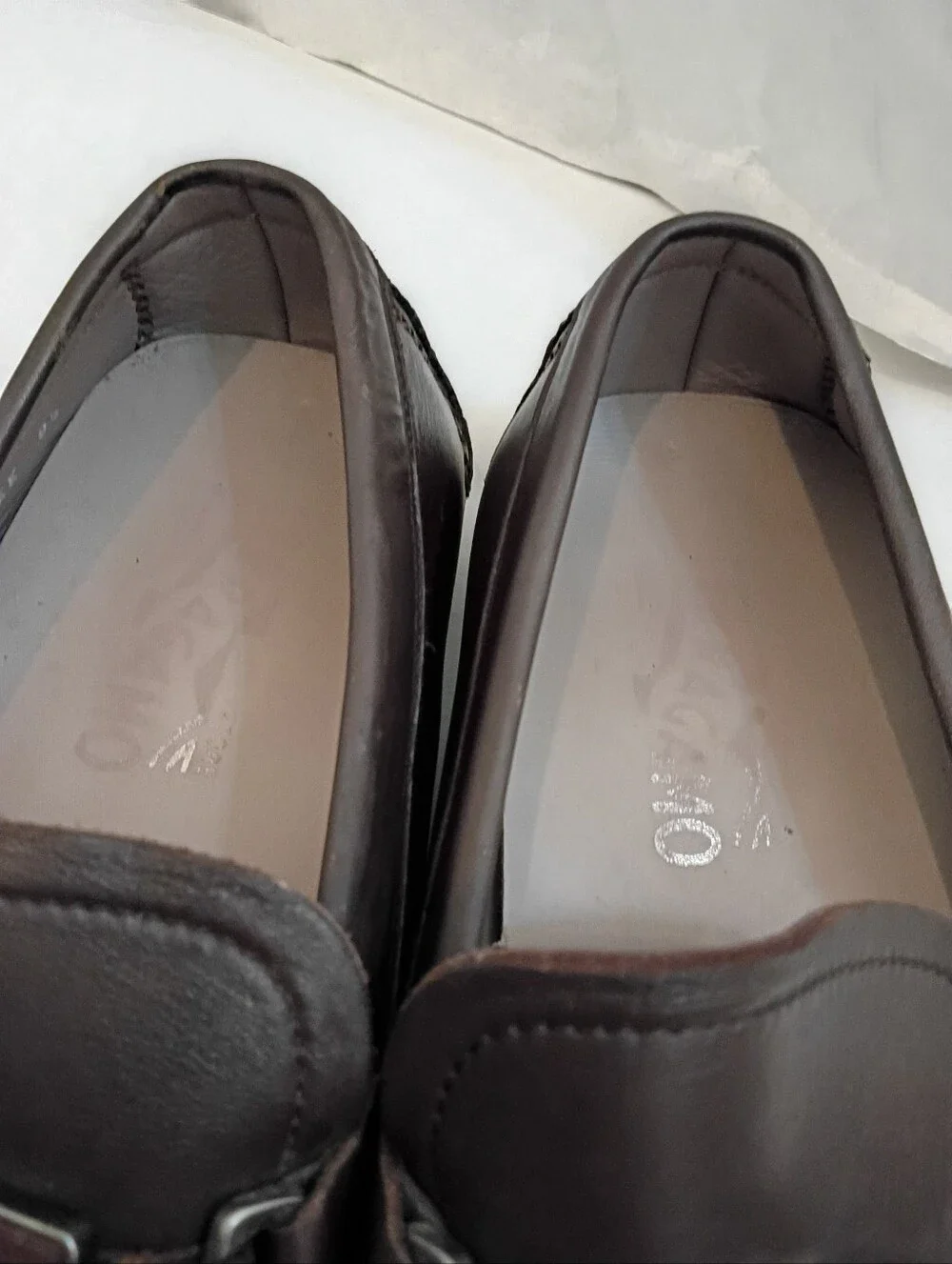 FERRAGAMO MENS Driving Loafers Big Buckle Size 8.5